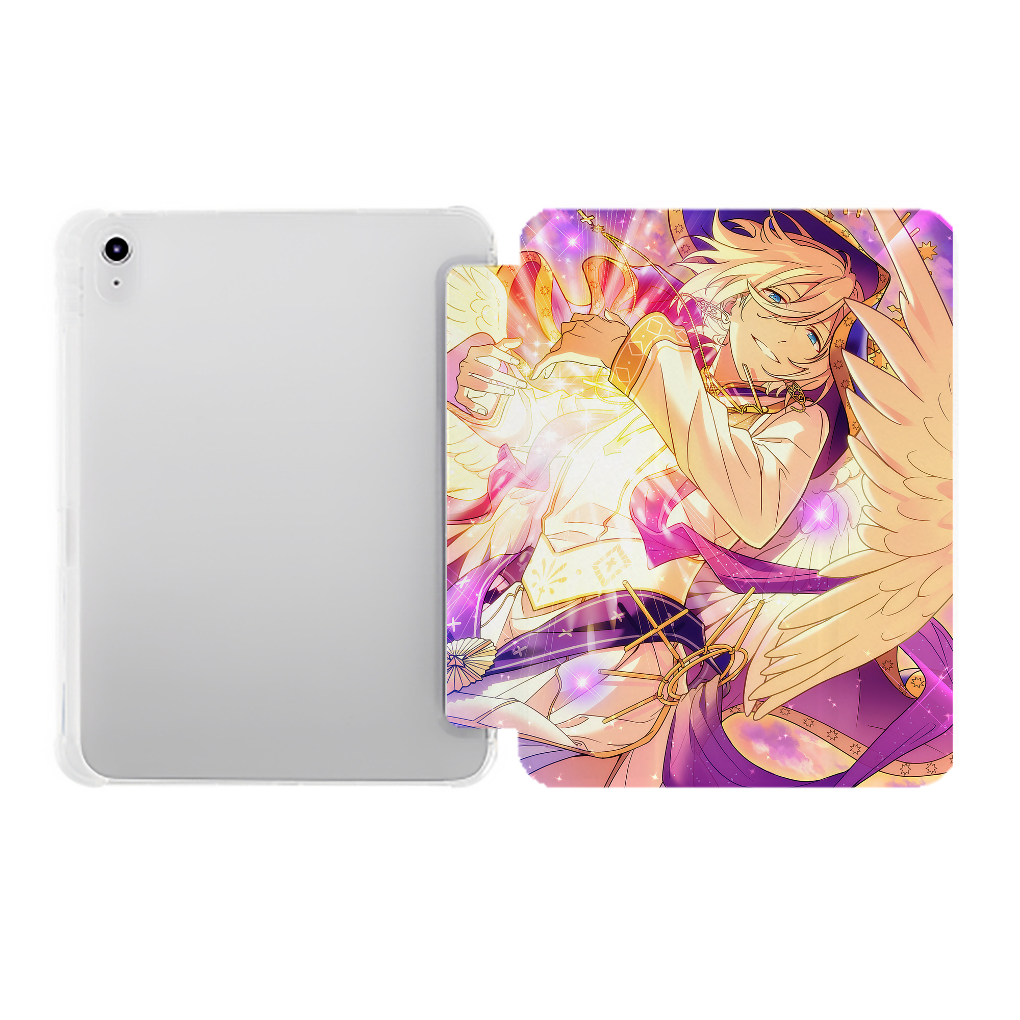 （画像用） あんさんぶるスターズ! Ensemble Stars IPad ケース ペン収納付き 三つ折りスタンド PUレザー×シリコン 対応機種9.5/10.5/10.9インチ